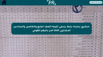 «بشرى سارة» رابط رسمي نتيجة الصف الرابع والخامس والسادس الابتدائي 2025 الآن بالرقم القومي